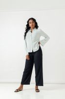 BUTTONED FLOWY SHIRT